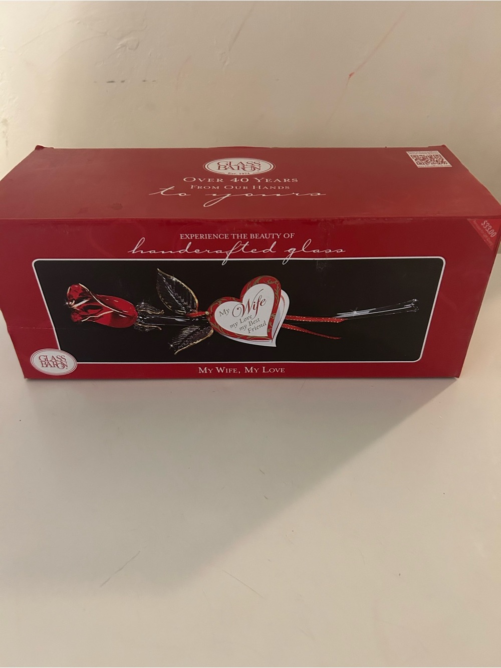 Glass Baron Red Rose, Wife,  7" new